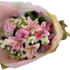 Pink Lily Flowers Bouquet