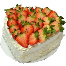 Heart Shape Strawberry Cream Cake (1Lb)